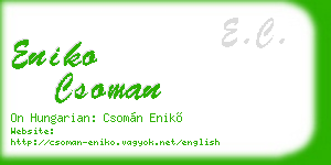 eniko csoman business card