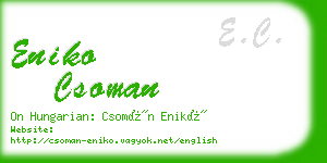 eniko csoman business card